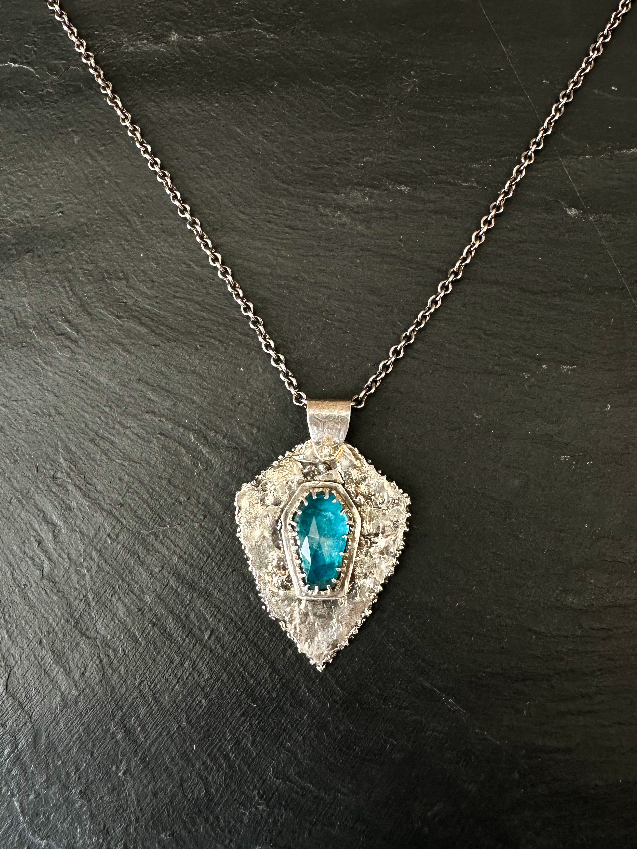 Ancient Apatite Shield Necklace