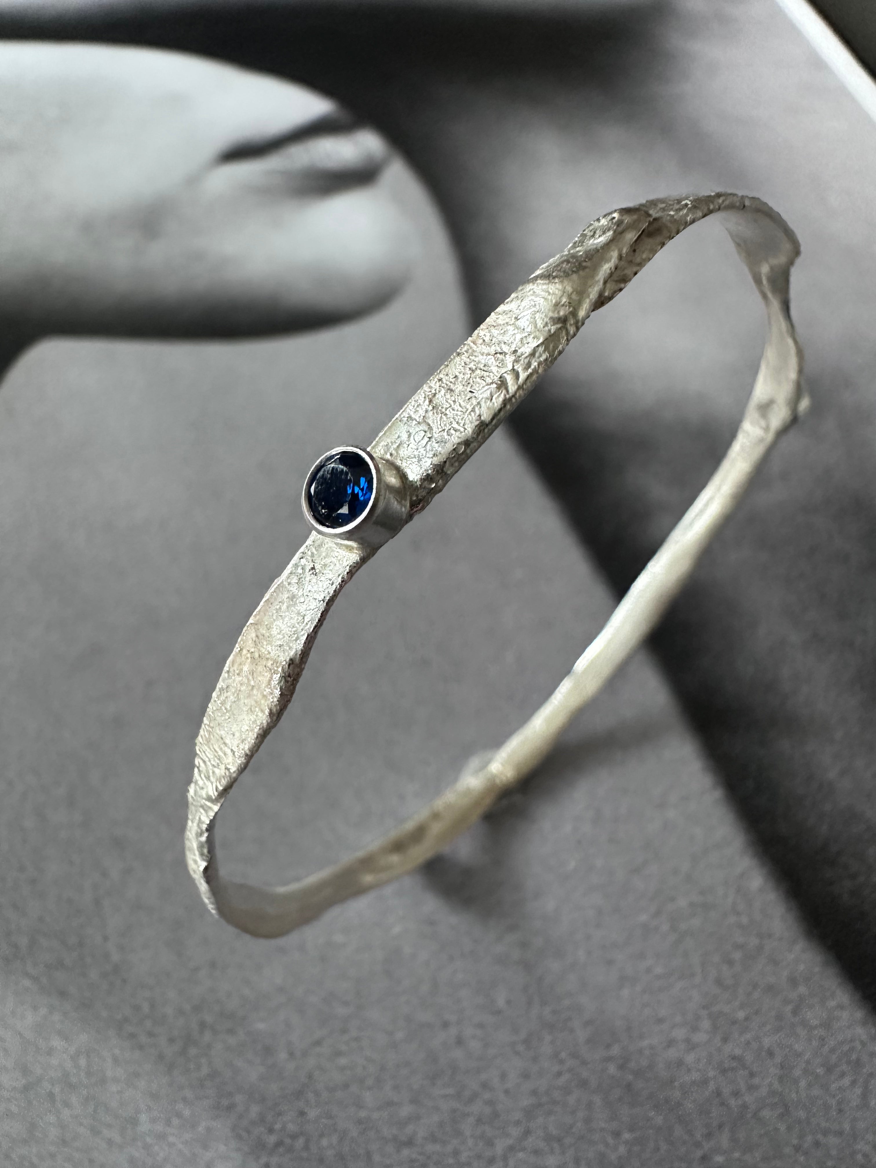 Distilled Rotation Bangle (with midnight blue spinal)