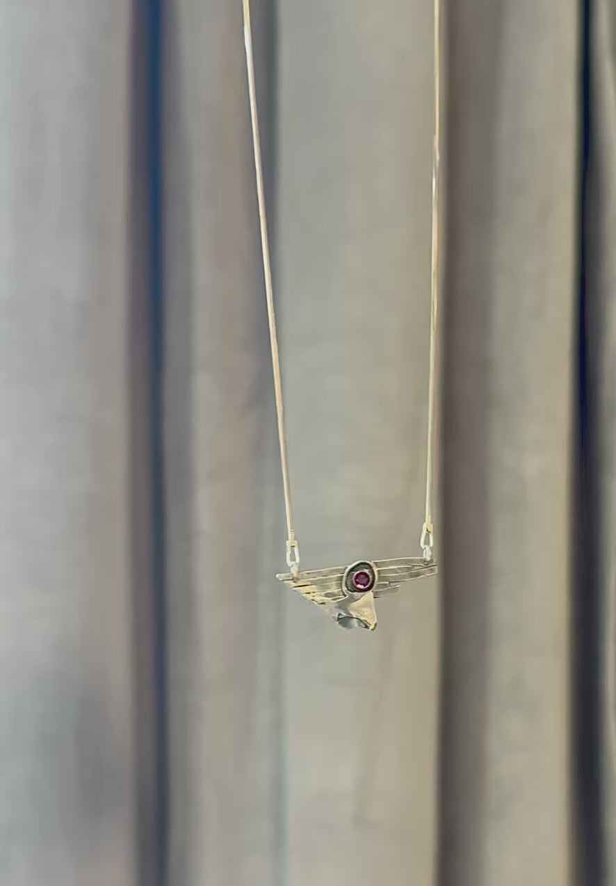 Crimson Relic Necklace with Garnet