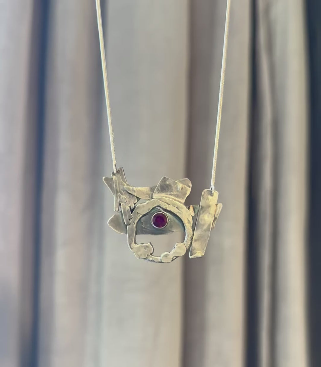 Defiant Future Necklace with Garnet