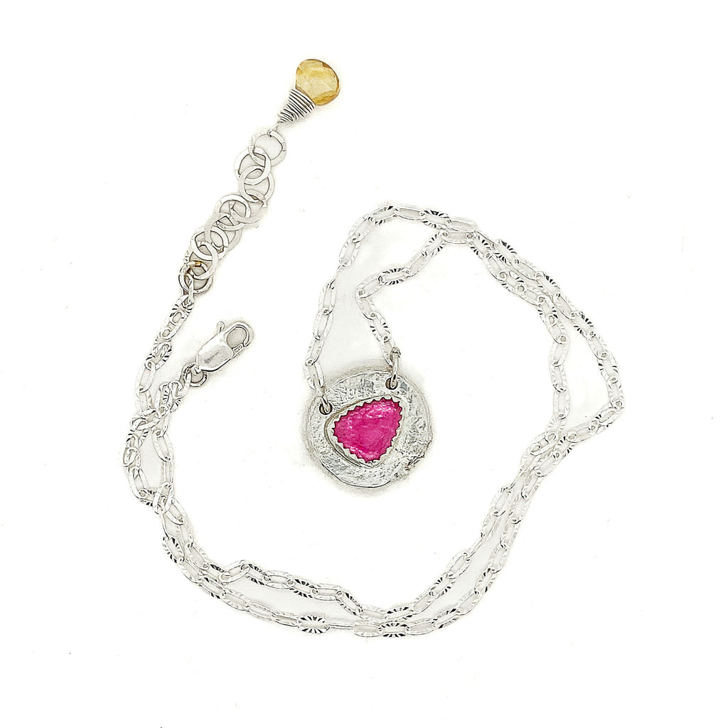 GemRock Amulet Necklace in Pink Tourmaline