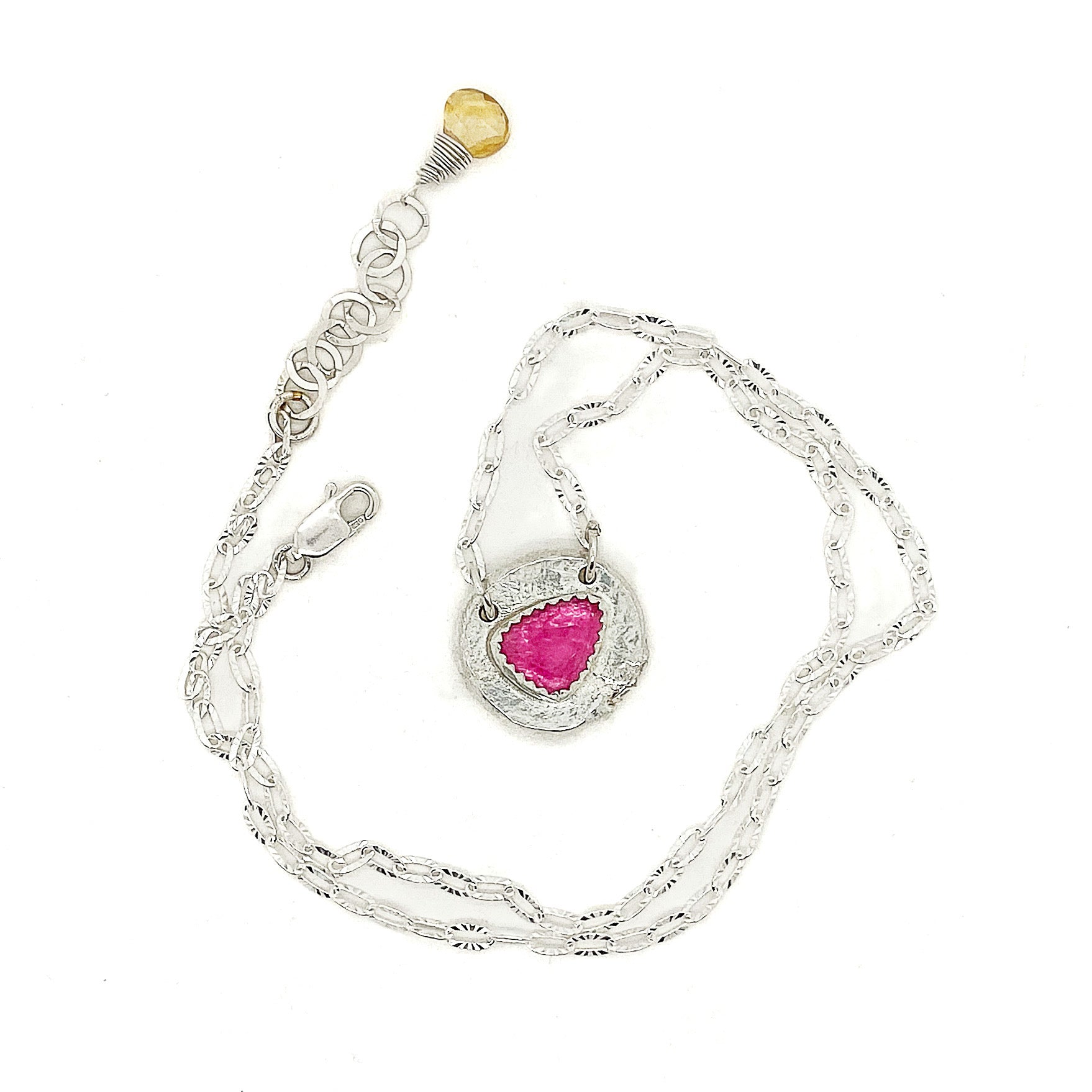 GemRock Amulet Necklace in Pink Tourmaline