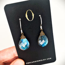 Load image into Gallery viewer, Labradorite Drop Earrings - Obscuro Jewelry - Sterling Silver