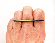 Load image into Gallery viewer, Golden Bar Ring (long) - Obscuro Jewelry