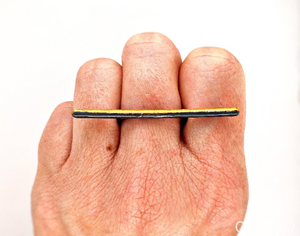 Golden Bar Ring (long) - Obscuro Jewelry