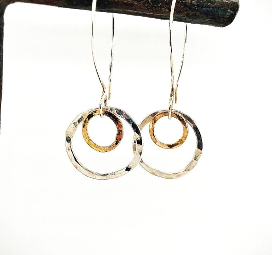Obscuro Jewelry - Sterling silver and gold earrings