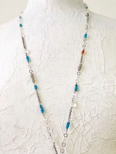 Obscuro Jewelry -sterling silver, turquoise, quartz, glass beads