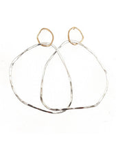 Load image into Gallery viewer, Obscuro Jewelry - Gold and  Sterling silver hoops