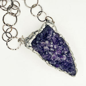 Obscuro Jewelry - raw amethyst pendant