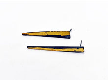 Load image into Gallery viewer, Keum Boo Flat Spike Earrings - Obscuro Jewelry - Oxidized sterling silver