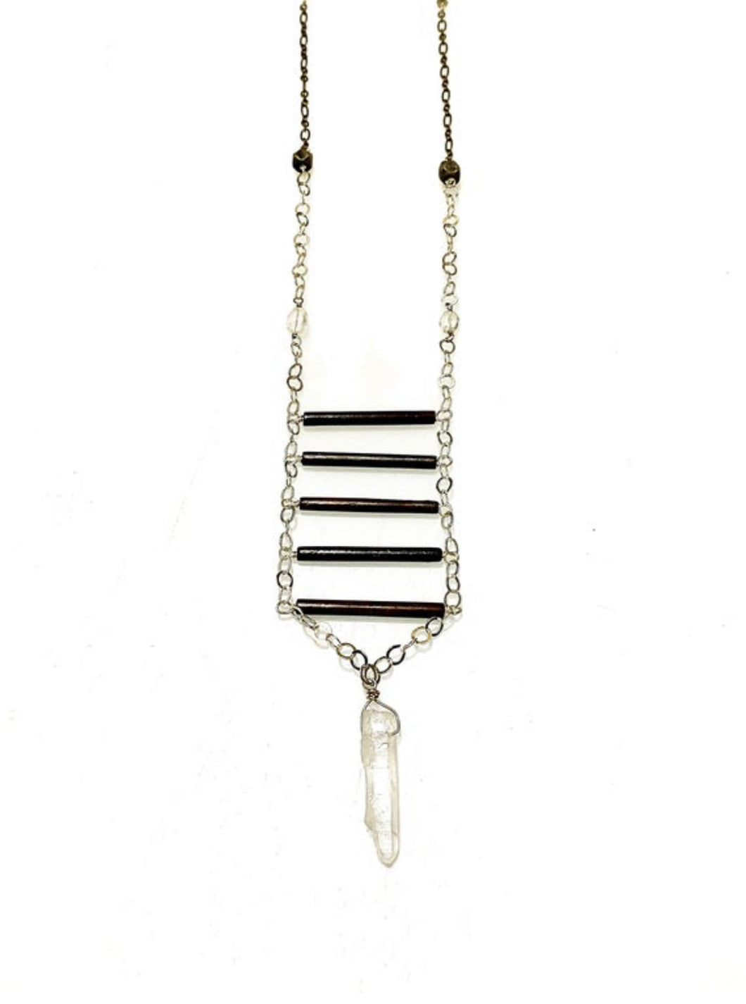 Park Slope Necklace - Obscuro Jewelry - sterling silver and bronze chain