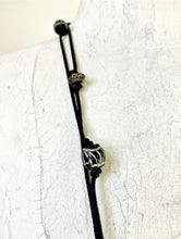 Load image into Gallery viewer, Sambava Necklace - Obscuro Jewelry - Stacked black bone on waxed cord
