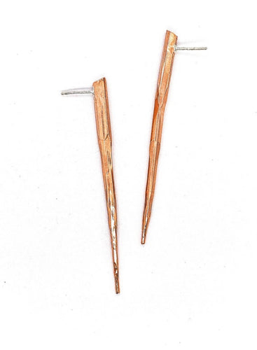 Obscuro Jewelry - Long copper spike studs