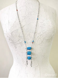 Obscuro Jewelry - Turquoise snd sterling silver chain