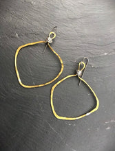 Load image into Gallery viewer, Veruschka Hoops (brass, large) - Obscuro Jewelry