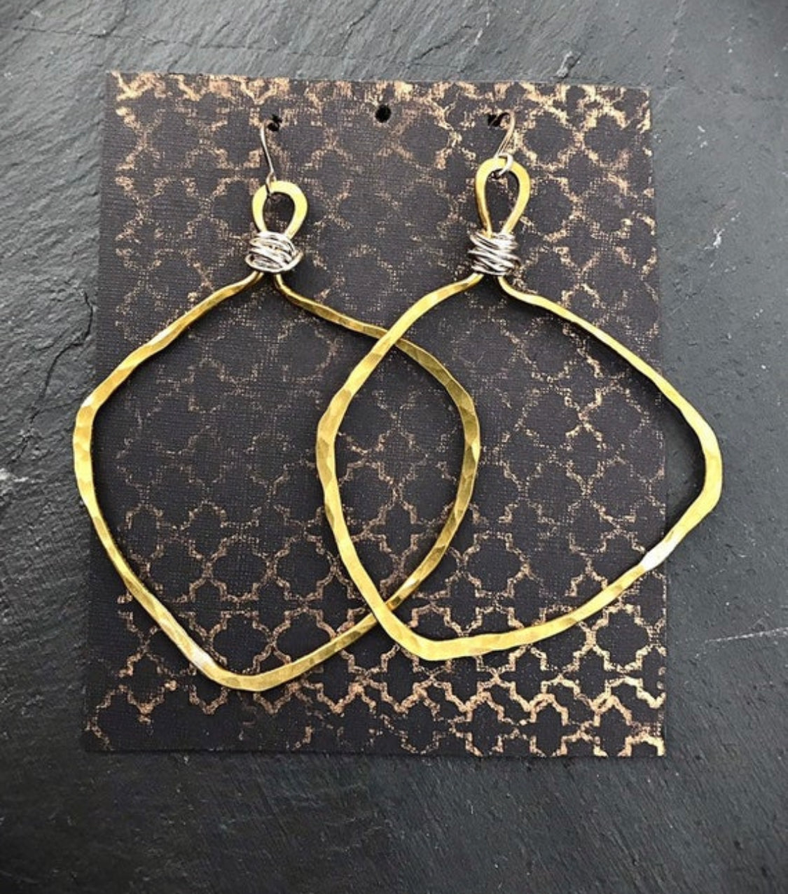 Veruschka Hoops (brass, large) - Obscuro Jewelry