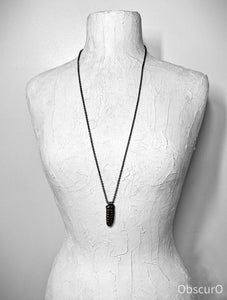 Rattlesnake Shake Necklace - Obscuro Jewelry - oxidized sterling silver