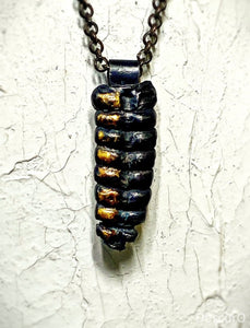 Rattlesnake Shake Necklace - Obscuro Jewelry - oxidized sterling silver