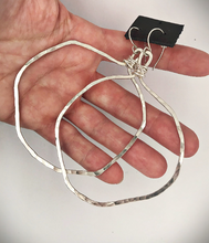 Load image into Gallery viewer, Veruschka Hoops (silver, large) - Obscuro Jewelry -  hammered sterling silver