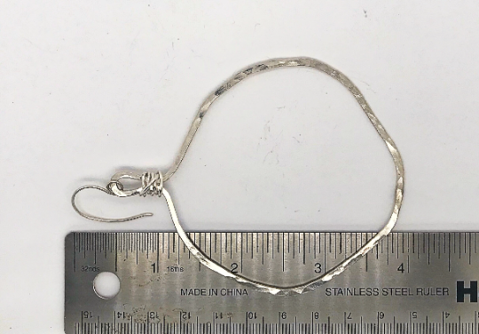 Veruschka Hoops (silver, large) - Obscuro Jewelry -  hammered sterling silver