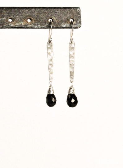 Obscuro Jewelry - Black Spinel River Stix Earrings