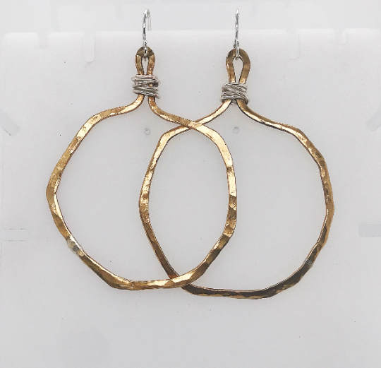 Veruschka Hoops (brass, medium) Obscuro Jewelry