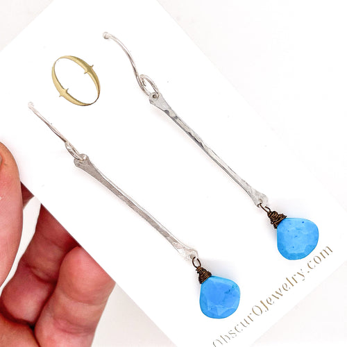 River Stix - Turquoise - Obscuro Jewelry - sterling silver