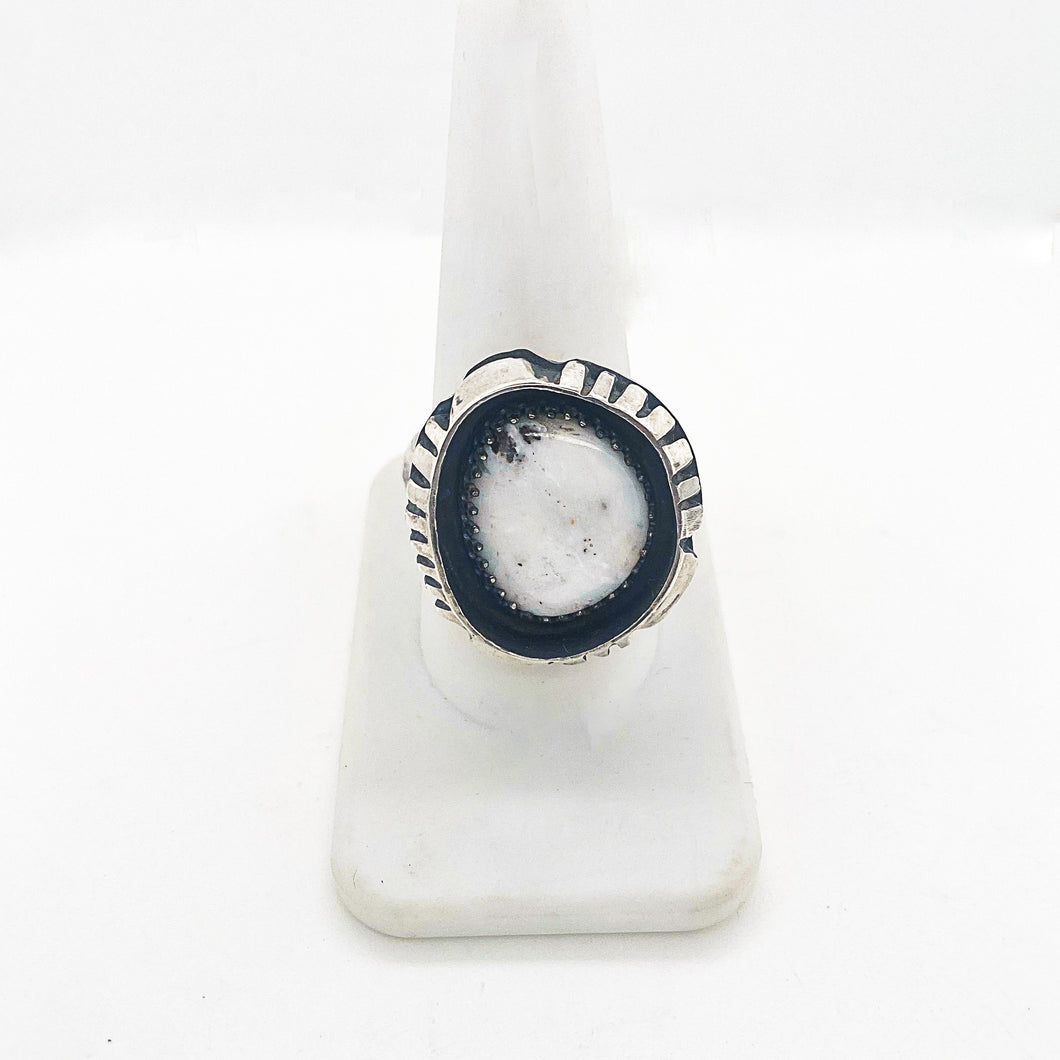 Obscuro Jewelry - sterling silver and White Buffalo Stone