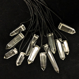 Obscuro Jewelry - faceted Quartz Crystal Points necklace