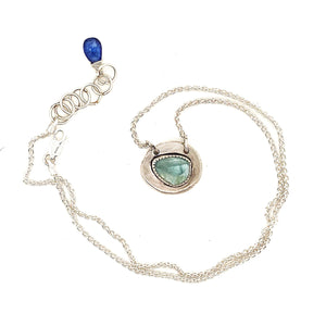 GemRock Amulet Necklace in Soft Smoky Blue Tourmaline