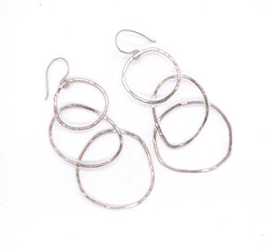 Tri-Circle Earrings - Obscuro Jewelry - Sterling silver