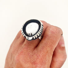 Load image into Gallery viewer, Obscuro Jewelry - sterling silver and White Buffalo Stone Ring
