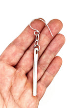 Load image into Gallery viewer, Swinging Bar Earrings - Obscuro Jewelry - Sterling silver bar