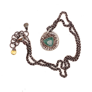 GemRock Amulet Necklace in Ocean Blue Tourmaline