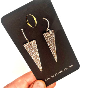 Textured Triangle Earrings