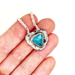 GemRock Amulet Necklace in brilliant blue Apatite