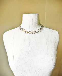 Kreis Necklace - Obscuro Jewelry - Sterling Silver and Brass circles