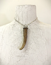 Load image into Gallery viewer, Roam Pendant - Obscuro Jewelry - sterling silver and antler