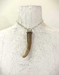 Roam Pendant - Obscuro Jewelry - sterling silver and antler