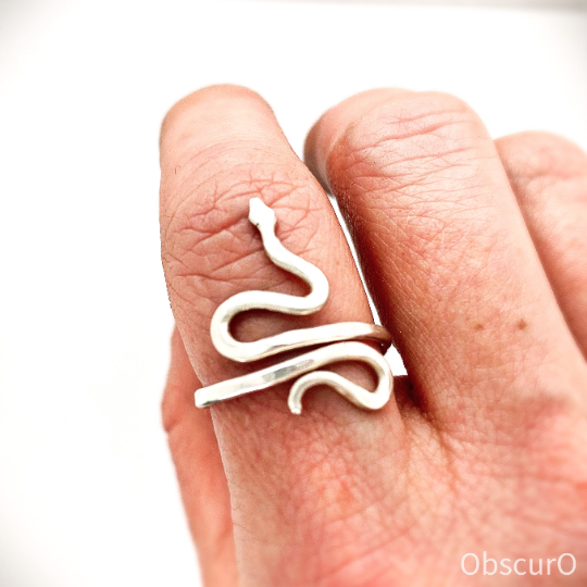 Serpent Ring in sterling silver