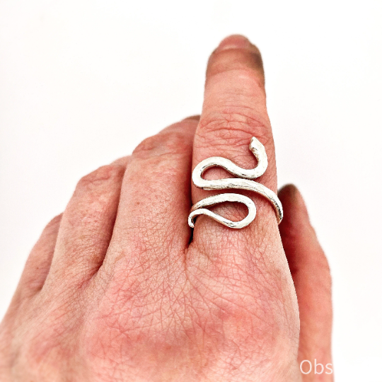 Serpent Ring in sterling silver