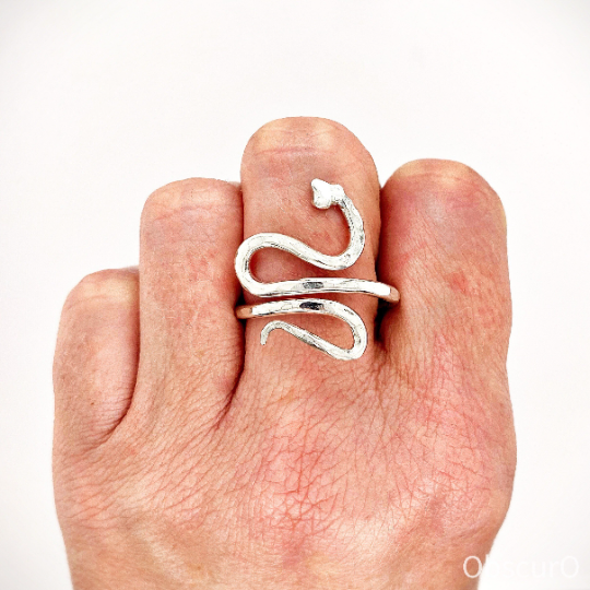 Serpent Ring in sterling silver