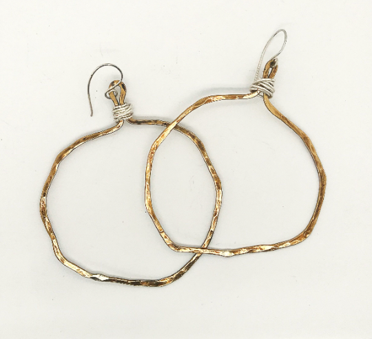 Veruschka Hoops (brass, large) - Obscuro Jewelry