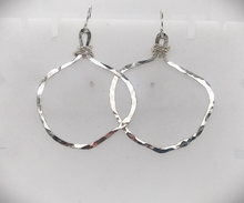 Load image into Gallery viewer, Veruschka Hoops (silver, small) - Obscuro Jewelry -  hammered sterling silver
