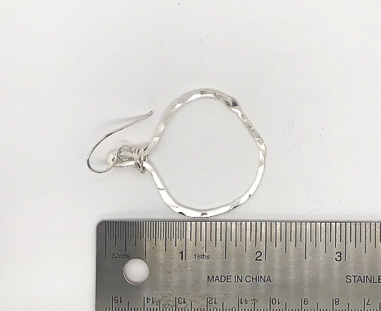 Veruschka Hoops (silver, small) - Obscuro Jewelry -  hammered sterling silver