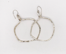Load image into Gallery viewer, Veruschka Hoops (silver, medium) - Obscuro Jewelry -  hammered sterling silver